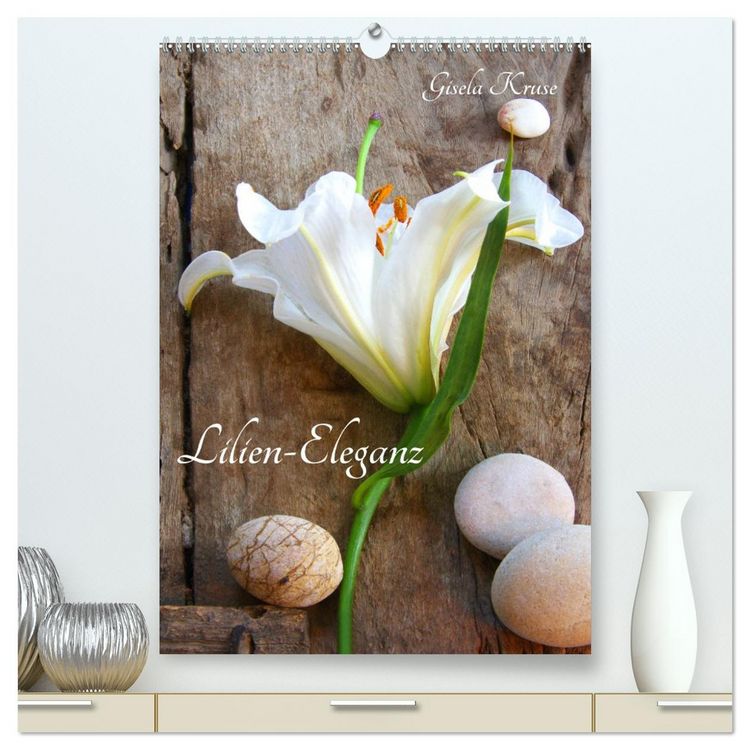 Produktbild: Lilien-Eleganz (hochwertiger Premium Wandkalender 2026 DIN A2 hoch), Kunstdruck in Hochglanz