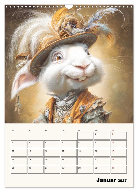 Produktbild: Wundersame Seelen. Kaninchen zwischen Fantasie, Humor und feiner Poesie (Wandkalender 2027 DIN A3 hoch), CALVENDO Monatskalender