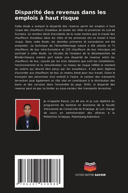 Produktbild: Disparit&eacute; des revenus dans les emplois &agrave; haut risque