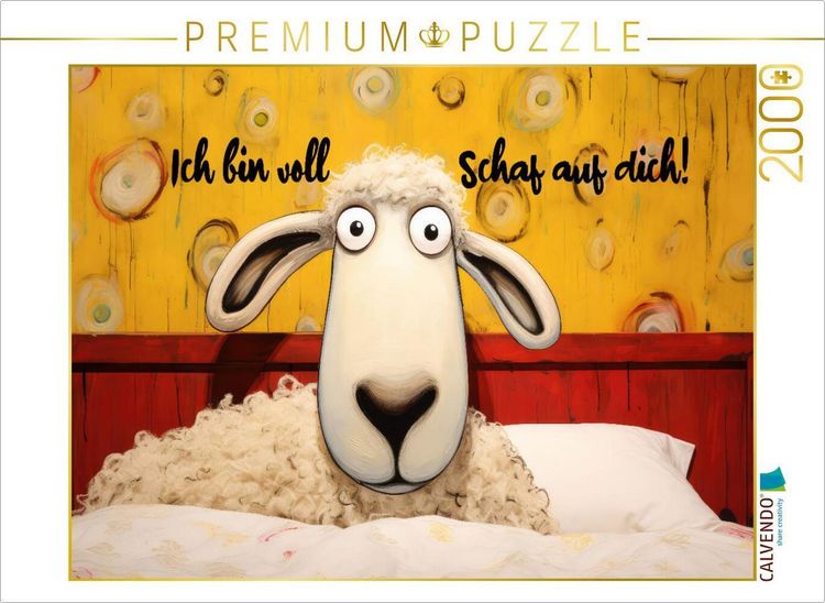Produktbild: CALVENDO Puzzle Scharfes Schaf | 2000 Teile Lege-Gr&ouml;&szlig;e 90x67cm Foto-Puzzle f&uuml;r gl&uuml;ckliche Stunden