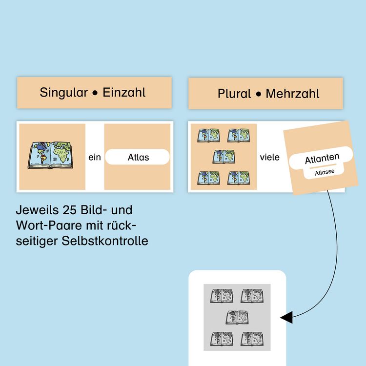 Produktbild: Meine Grammatikdose 1 und 2 - Singular-Plural - Einfache und schwierige W&ouml;rter