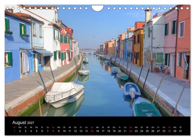 Produktbild: Die bunten H&auml;user von Burano (Wandkalender 2027 DIN A4 quer), CALVENDO Monatskalender