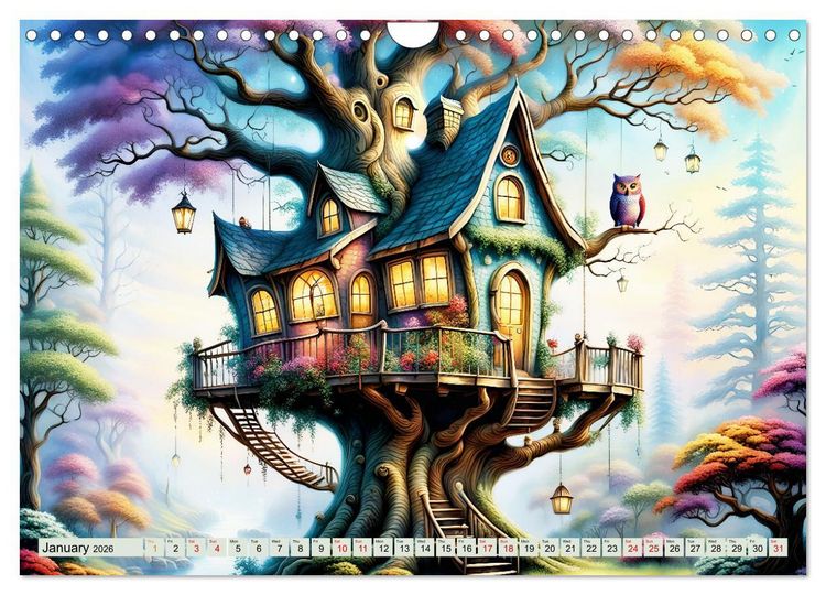 Produktbild: Treehouse fantasies (Wall Calendar 2026 DIN A4 landscape), CALVENDO 12 Month Wall Calendar