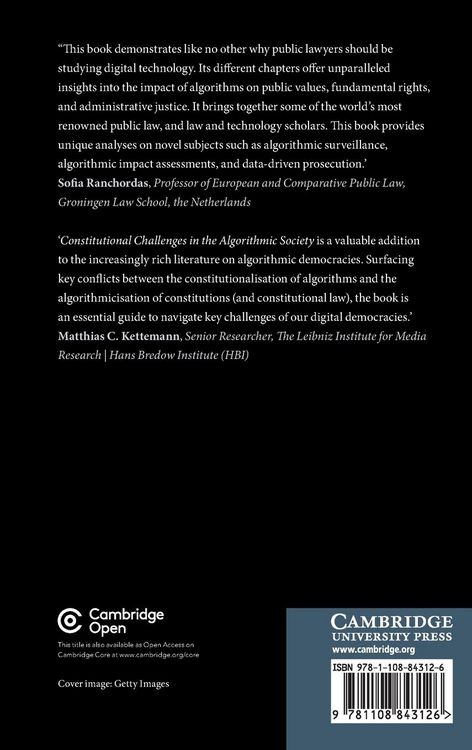 Produktbild: Constitutional Challenges in the Algorithmic Society