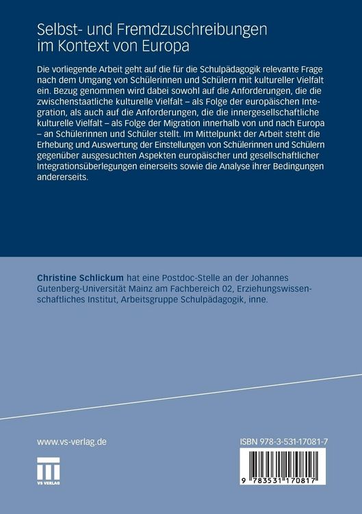 Produktbild: Selbst- und Fremdzuschreibungen im Kontext von Europa