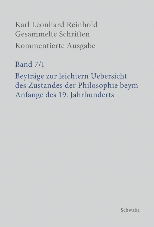 Produktbild: Beytra&uml;ge zur leichtern Uebersicht des Zustandes der Philosophie beym Anfange des 19. Jahrhunderts