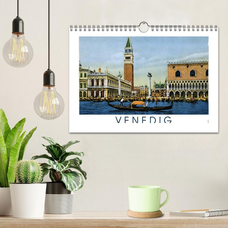 Produktbild: Erinnerungen an das alte Venedig: Historische Stiche von der Lagunenstadt (Wandkalender 2026 DIN A4 quer), CALVENDO Monatskalender
