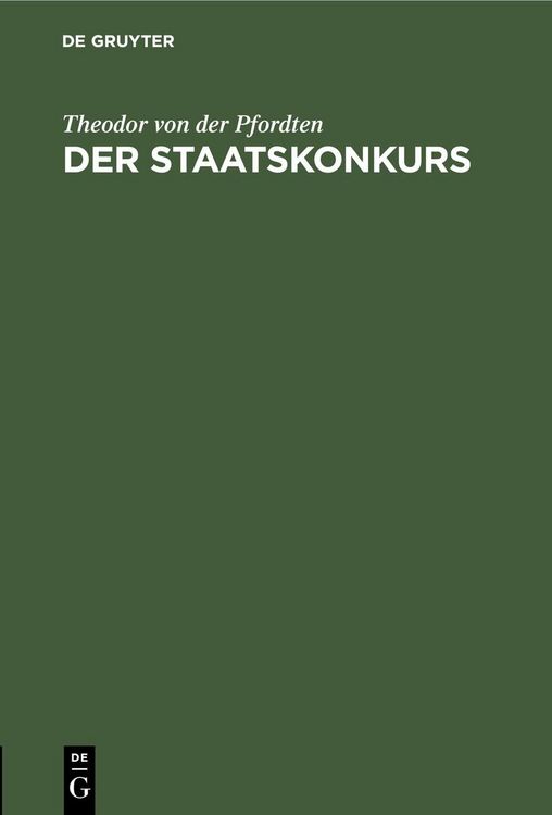 Produktbild: Der Staatskonkurs