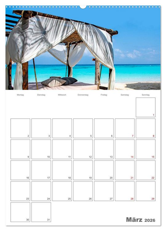Produktbild: Sansibar - Traumreiseziel (Wandkalender 2026 DIN A2 hoch), CALVENDO Monatskalender