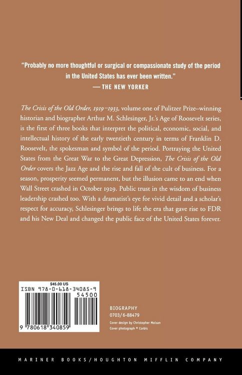 Produktbild: The Crisis of the Old Order, 1919-1933