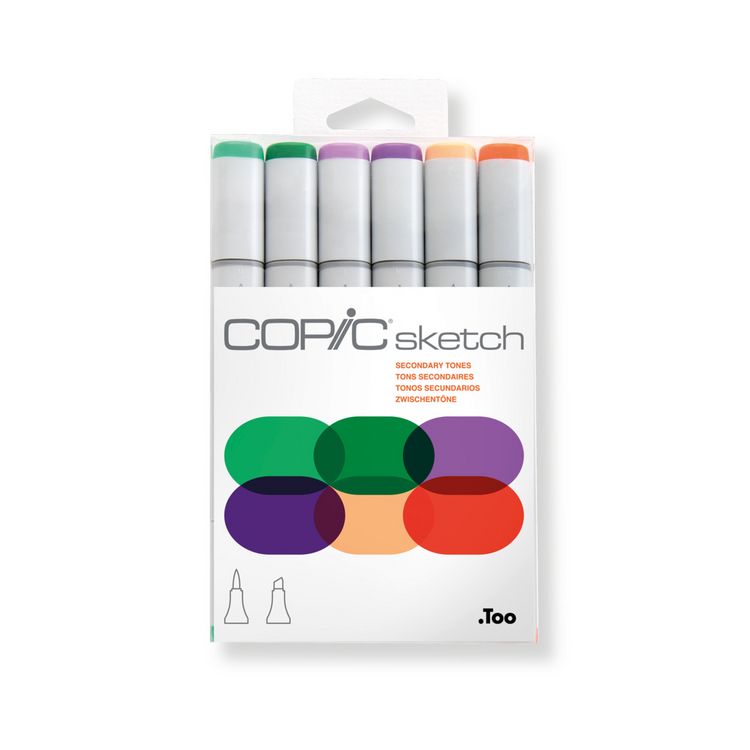 Produktbild: Copic Pinselmarker Set Sketch Secondary Tones 6 St&uuml;ck