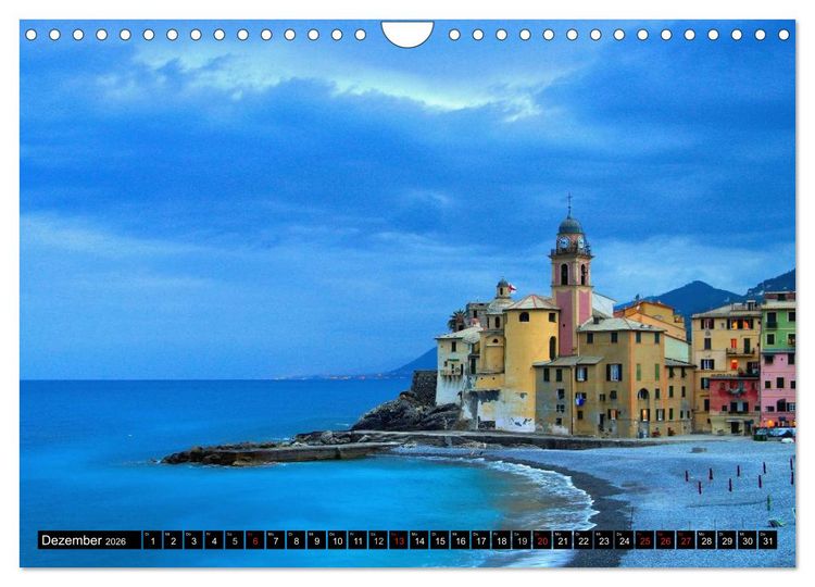 Produktbild: Ligurien - Berge und Meer (Wandkalender 2026 DIN A4 quer), CALVENDO Monatskalender