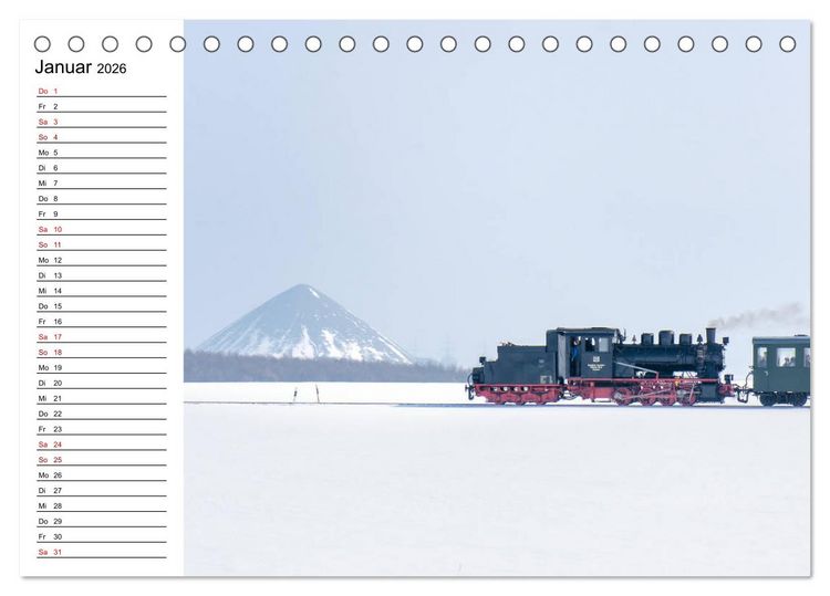 Produktbild: Die Mansfelder Bergwerksbahn (Tischkalender 2026 DIN A5 quer), CALVENDO Monatskalender