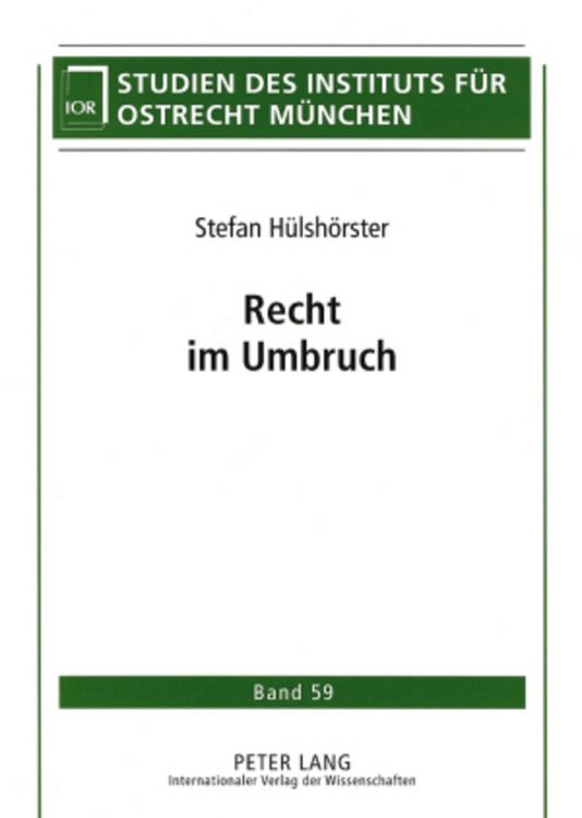 Produktbild: Recht im Umbruch