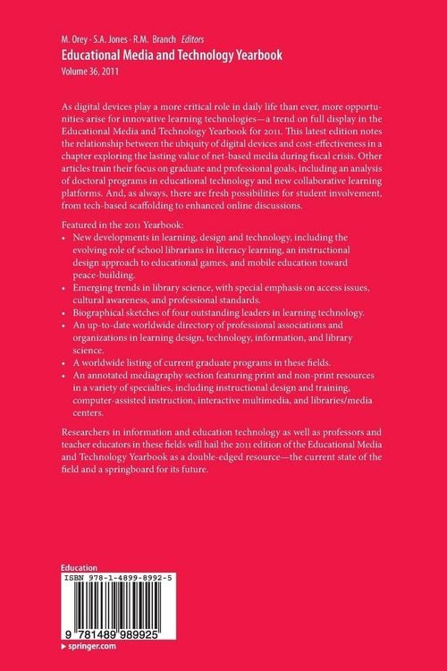 Produktbild: Educational Media and Technology Yearbook