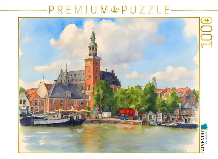Produktbild: CALVENDO Puzzle Rathaus Leer vom Hafen aus gesehenus | 1000 Teile Lege-Gr&ouml;&szlig;e 64x48cm Foto-Puzzle f&uuml;r gl&uuml;ckliche Stunden