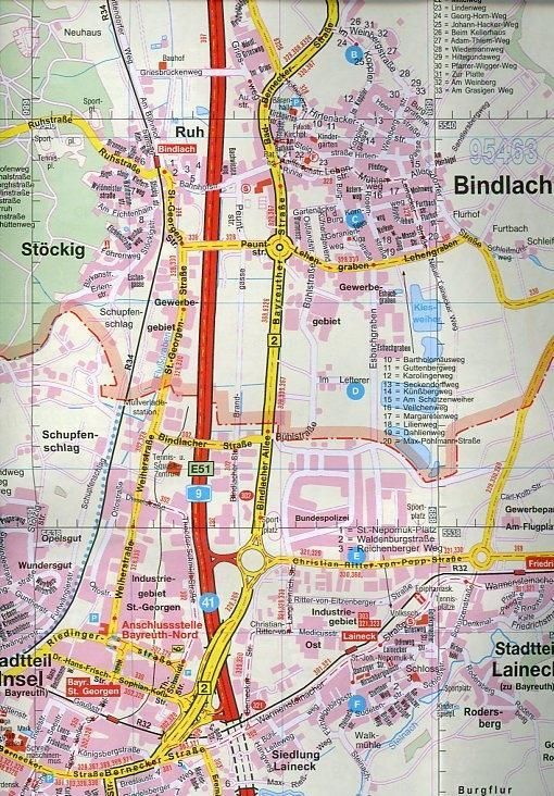 Produktbild: Falk Stadtplan Extra Standardfaltung Bayreuth