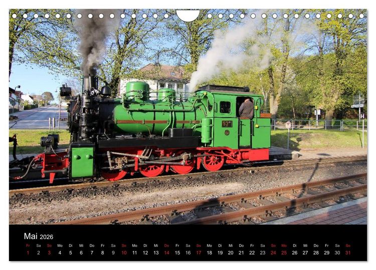 Produktbild: Dampfbahnromantik auf schmaler Spur (Wandkalender 2026 DIN A4 quer), CALVENDO Monatskalender