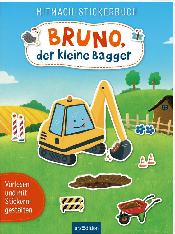 Produktbild: Mitmach-Stickerbuch &ndash; Bruno, der kleine Bagger