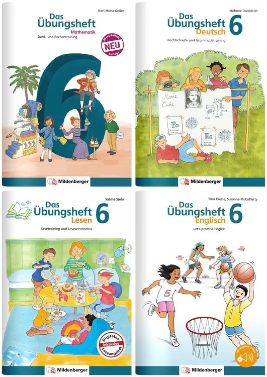 Produktbild: Sicher ins 7. Schuljahr &ndash; Paket: Rechnen &ndash; Schreiben &ndash; Lesen &ndash; Grammatik &ndash; Englisch, bestehend aus den Einzeltiteln: 6504-541, 6401-70, 6401-72, 1904-41