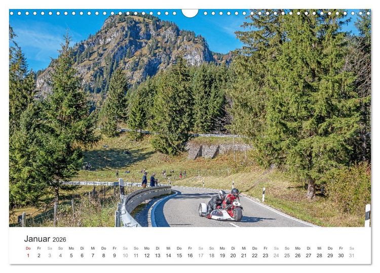 Produktbild: Motorradgespanne am Jochpass (Wandkalender 2026 DIN A3 quer), CALVENDO Monatskalender