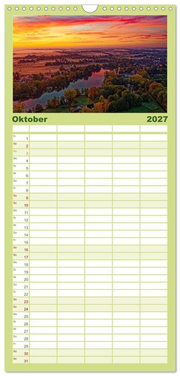 Produktbild: Familienplaner 2027 - Hamburg: Vier- und Marschlande mit 5 Spalten (Wandkalender, 21 x 45 cm) CALVENDO
