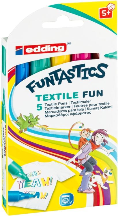Produktbild: Edding 17 Funtastics Textilmaler sortiert 5St Set