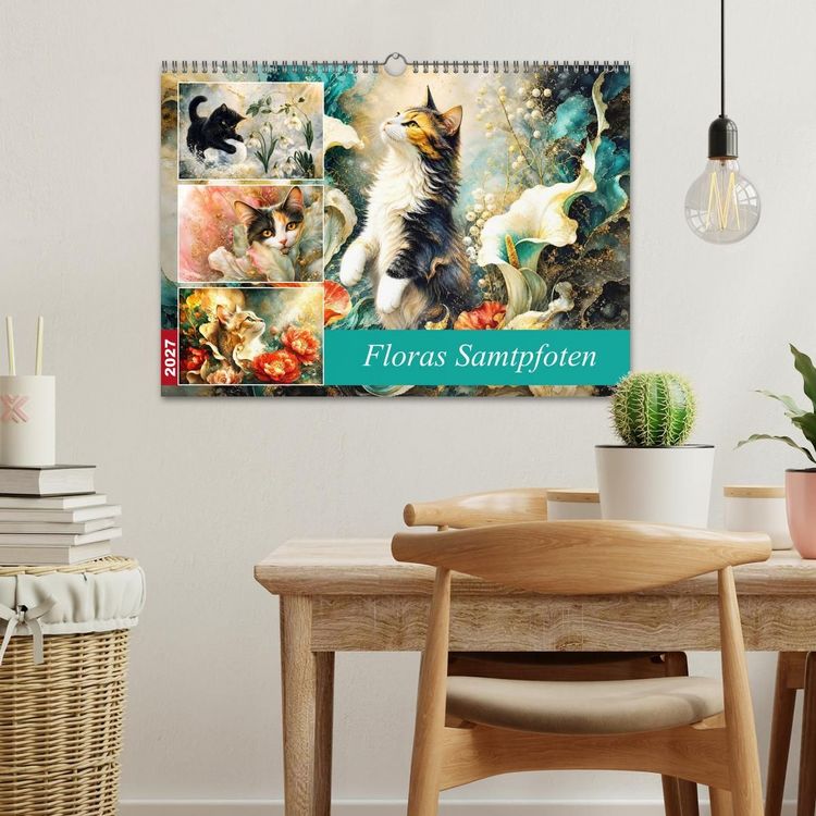 Produktbild: Floras Samtpfoten (Wandkalender 2027 DIN A3 quer), CALVENDO Monatskalender