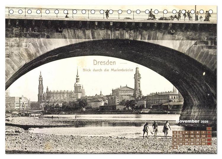 Produktbild: Souvenirs aus Dresden &ndash; Die Stadt auf historischen Karten (Tischkalender 2026 DIN A5 quer), CALVENDO Monatskalender
