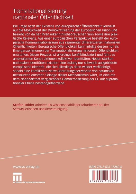 Produktbild: Transnationalisierung nationaler &Ouml;ffentlichkeit
