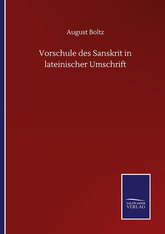 Produktbild: Vorschule des Sanskrit in lateinischer Umschrift