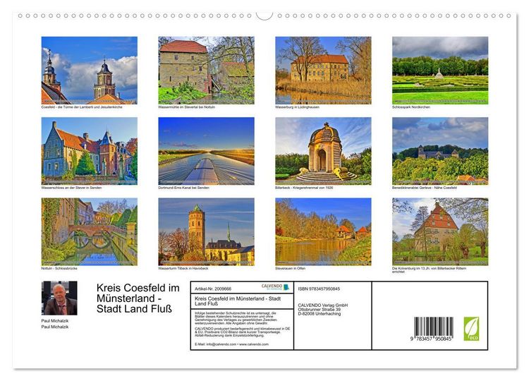 Produktbild: Kreis Coesfeld im M&uuml;nsterland - Stadt Land Flu&szlig; (hochwertiger Premium Wandkalender 2026 DIN A2 quer), Kunstdruck in Hochglanz