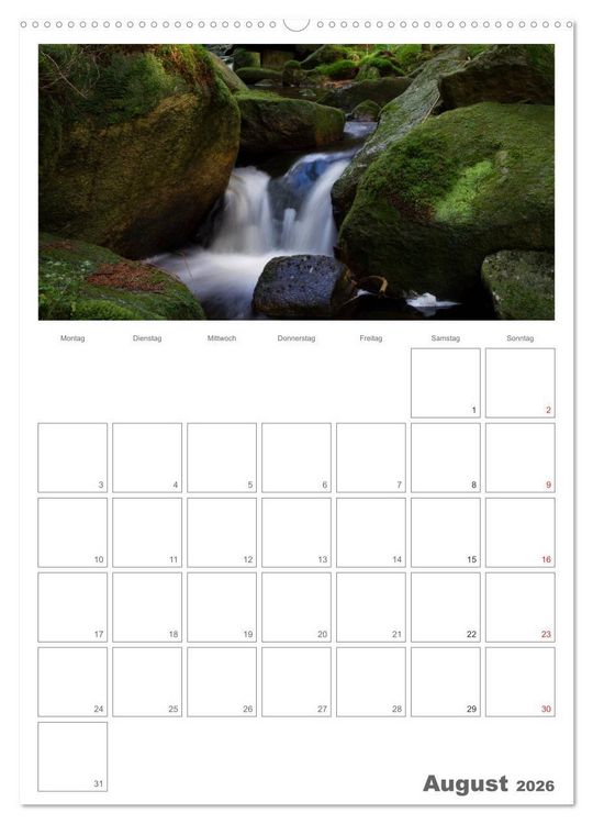 Produktbild: Harzer Wasserwelten (Wandkalender 2026 DIN A2 hoch), CALVENDO Monatskalender