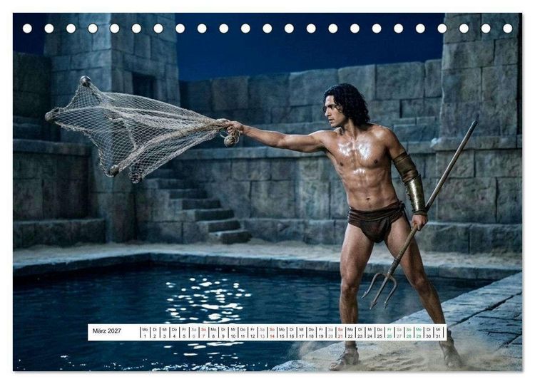 Produktbild: Echte Kerle &ndash; Gladiatoren (Tischkalender 2027 DIN A5 quer), CALVENDO Monatskalender