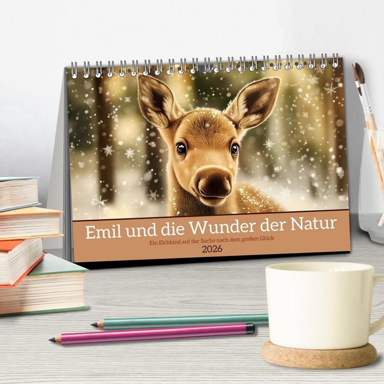 Produktbild: Emil und die Wunder der Natur (Tischkalender 2026 DIN A5 quer), CALVENDO Monatskalender