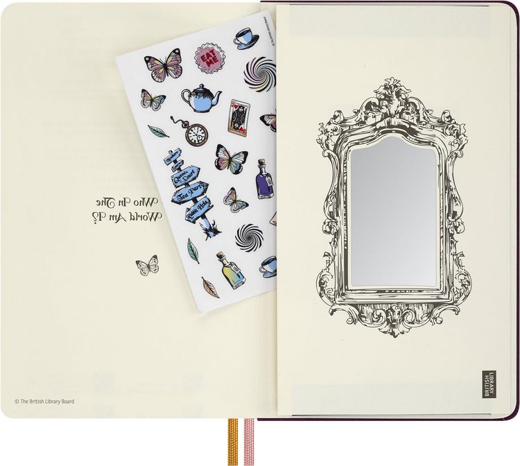 Produktbild: Moleskine Alice im Wunderland Notizbuch limitierte Ausgabe, L/A5, blanko, fester Einband