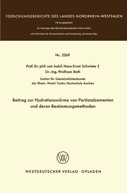 Produktbild: Beitrag zur Hydrationsw&auml;rme von Portlandzementen und deren Bestimmungsmethoden