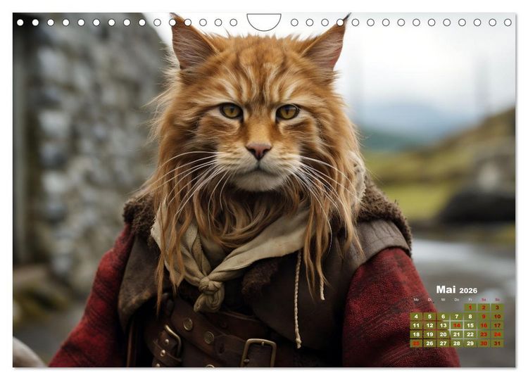 Produktbild: Schottische Katzenhelden (Wandkalender 2026 DIN A4 quer), CALVENDO Monatskalender