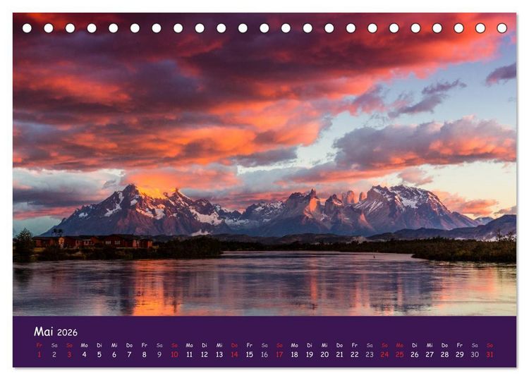 Produktbild: Patagonien 2026 - Traumziel in den Anden (Tischkalender 2026 DIN A5 quer), CALVENDO Monatskalender