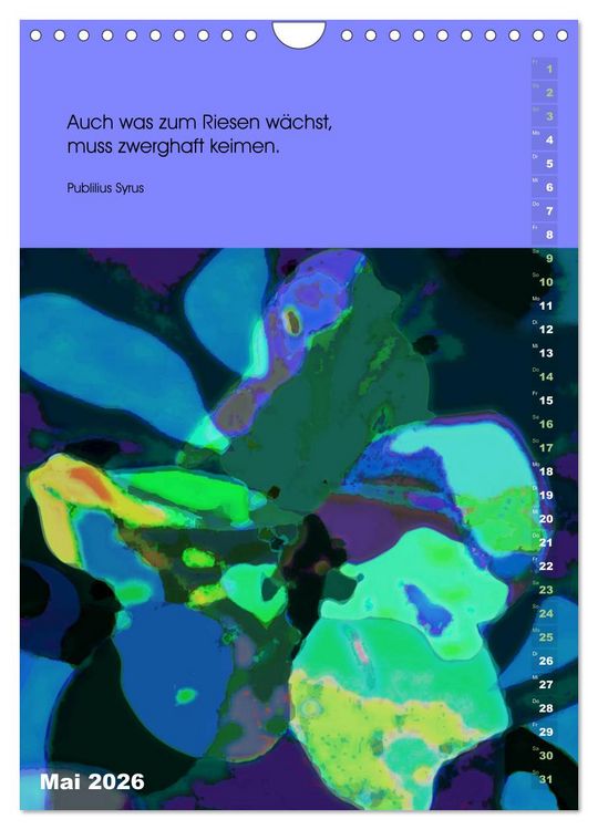 Produktbild: Philosophische Inspirationen Wandkalender 2026 (Wandkalender 2026 DIN A4 hoch), CALVENDO Monatskalender
