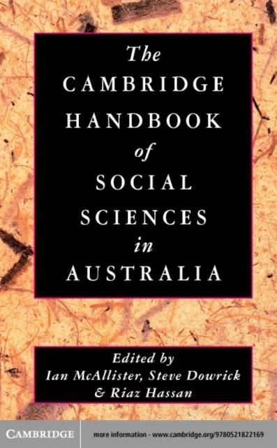 Produktbild: Cambridge Handbook of Social Sciences in Australia