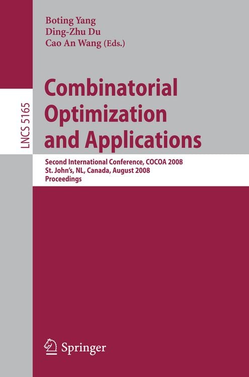 Produktbild: Combinatorial Optimization and Applications