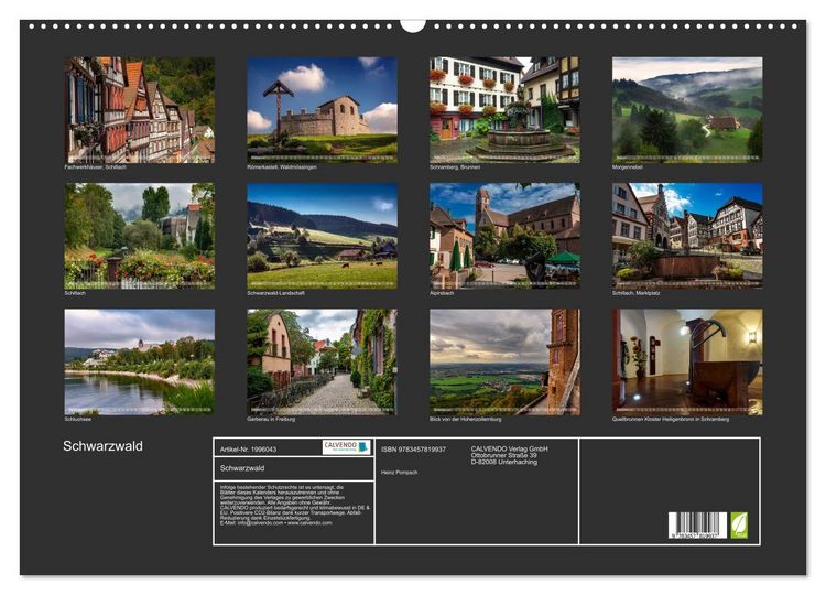 Produktbild: Schwarzwald (Wandkalender 2026 DIN A2 quer), CALVENDO Monatskalender