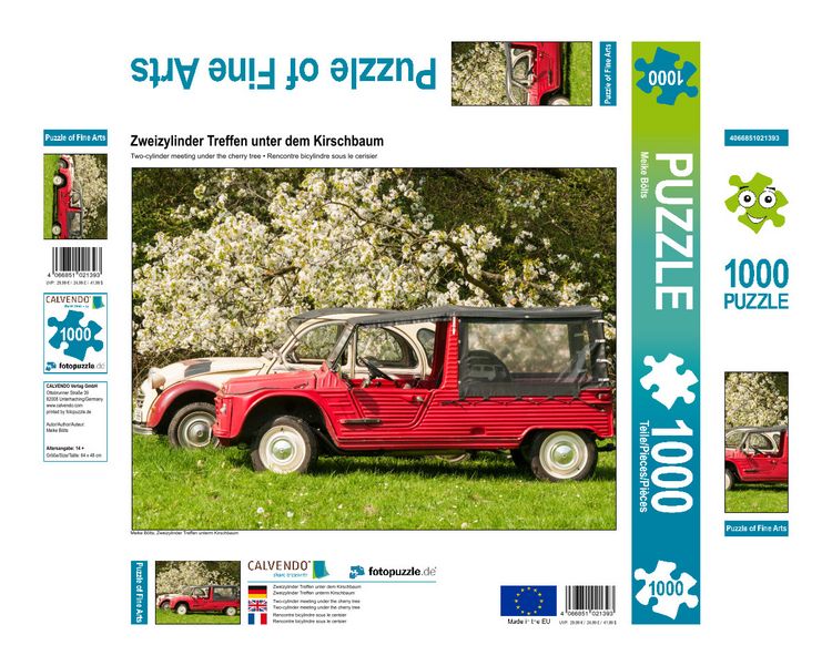 Produktbild: CALVENDO Puzzle Zweizylinder Treffen unter dem Kirschbaum | 1000 Teile Lege-Gr&ouml;&szlig;e 64x48cm Foto-Puzzle f&uuml;r gl&uuml;ckliche Stunden