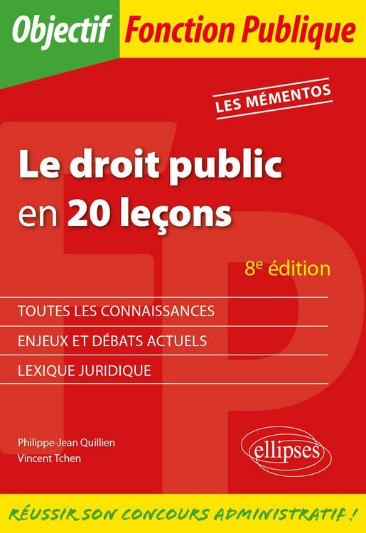 Produktbild: Le droit public en 20 le&ccedil;ons - 8e &eacute;dition