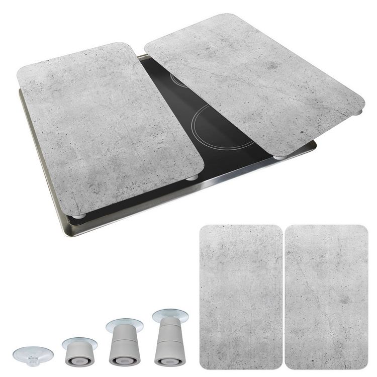 Produktbild: Herdabdeckplatte Universal Mod. Beton, 2er Set, f&uuml;r alle Herdarten geeignet