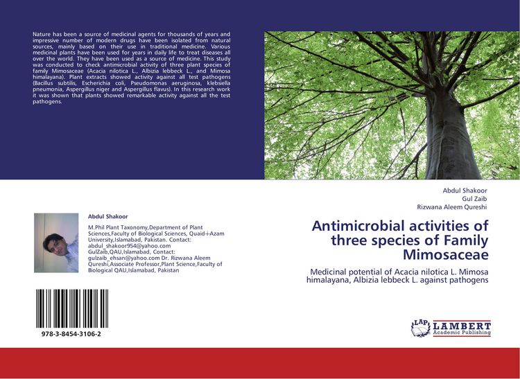 Produktbild: Antimicrobial activities of three species of Family Mimosaceae
