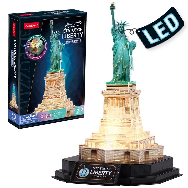 Produktbild: CUBICFUN - 3D Puzzle Freiheitsstatue LED 79 Teile