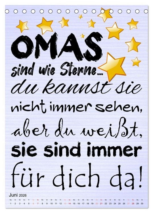 Produktbild: Gl&uuml;ck ist, Oma zu sein (Tischkalender 2026 DIN A5 hoch), CALVENDO Monatskalender