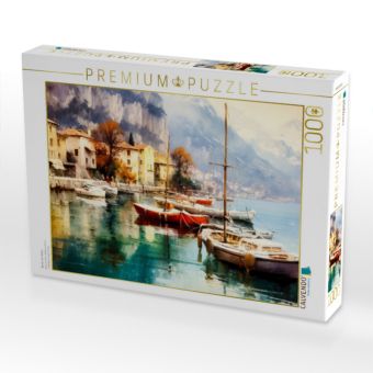 Produktbild: CALVENDO Puzzle Boote vor Anker | 1000 Teile Lege-Gr&ouml;&szlig;e 64x48cm Foto-Puzzle f&uuml;r gl&uuml;ckliche Stunden